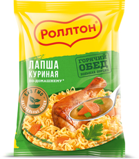 Лапша быстрого приготовления Роллтон Куриная по-домашнему, 85г