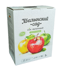 Сок Хвалынский сад яблочный прямого отжима, 3л
