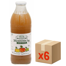 Сок Хвалынский сад яблочный, 1л x 6 шт