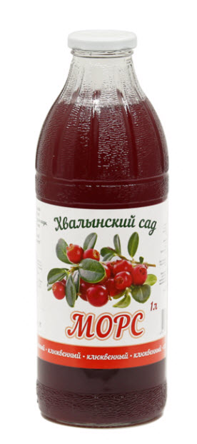 Морс Хвалынский сад Клюквенный, 1л