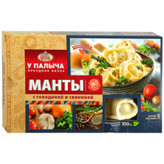 Манты У Палыча с говядиной и свининой замороженные, 440г