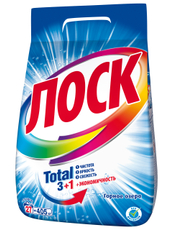 Стиральный порошок Лоск Горное озеро для белого 27 стирок, 4.05кг