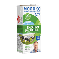 Молоко Эконива ультрапастеризованное 2.5%, 1л