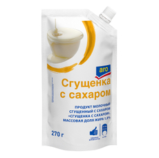 aro Продукт молочный сгущенный с сахаром 1%, 270г