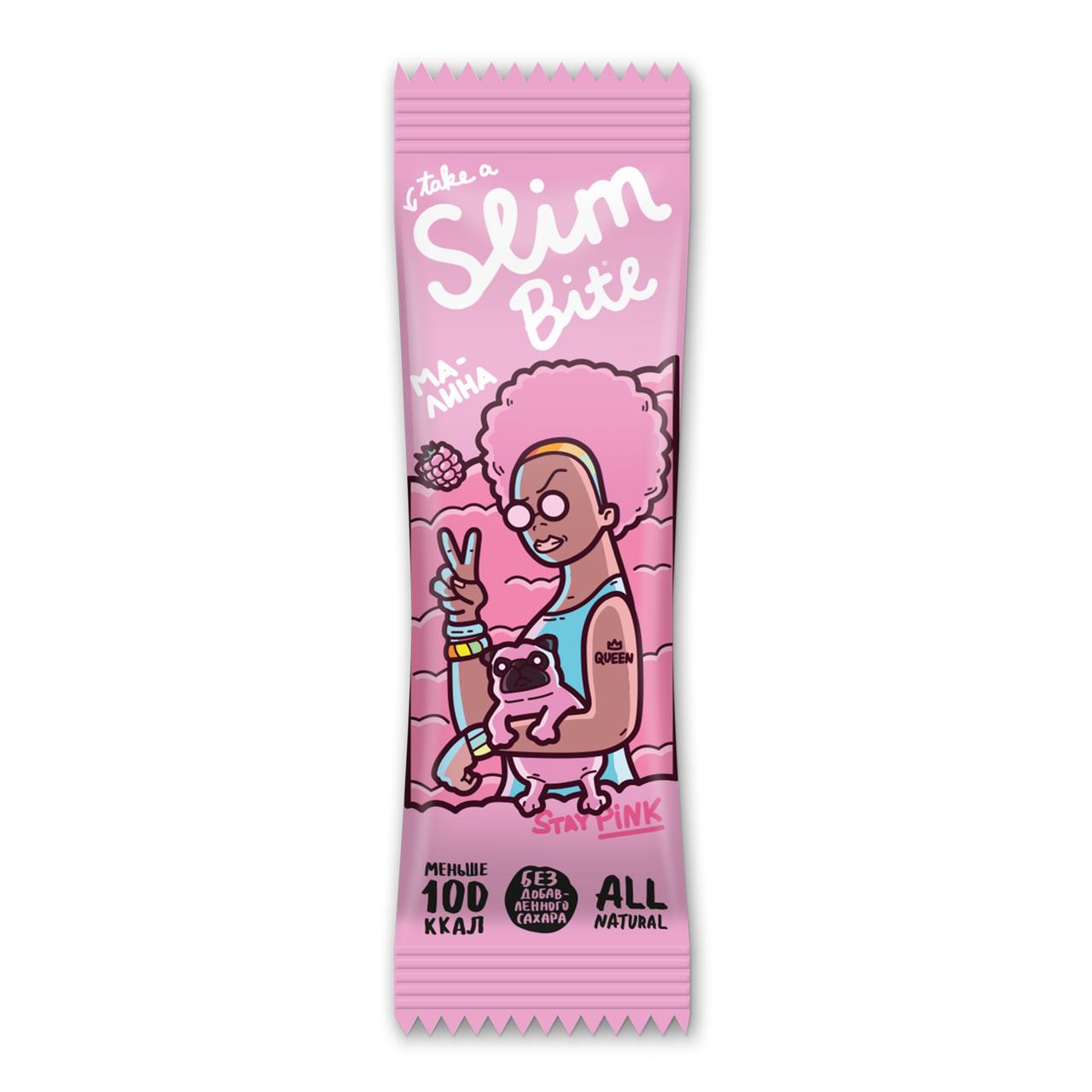 Батончик BITE Slim Unicorn Фруктово-ягодный, Малина, 30гр