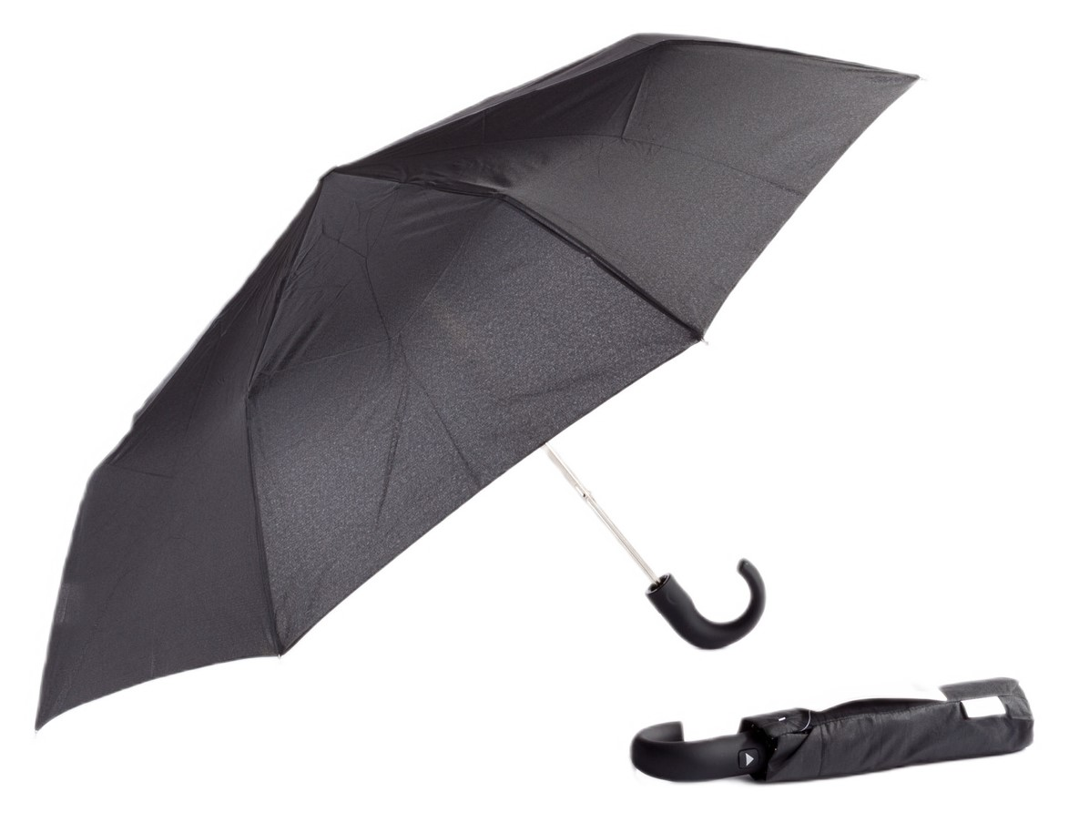 Зонт мужской Jonas Hanway Russian Look черный полуавтомат 3 сложения