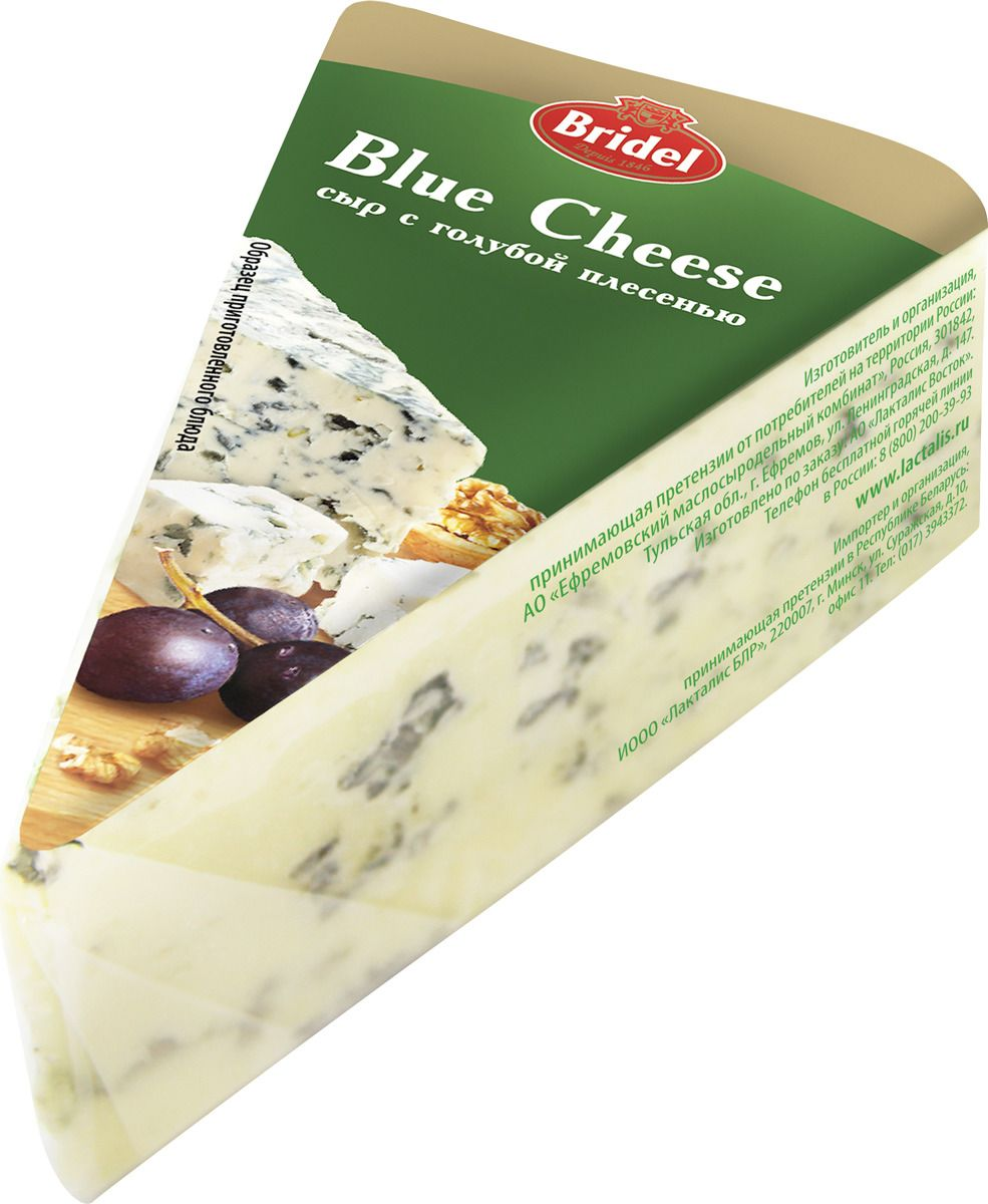 Сыр Bridel Blue Cheese с голубой плесенью 51%, 100г купить с доставкой на  дом, цены в интернет-магазине