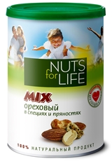Микс ореховый Nuts for Life жареные с солью, 200г