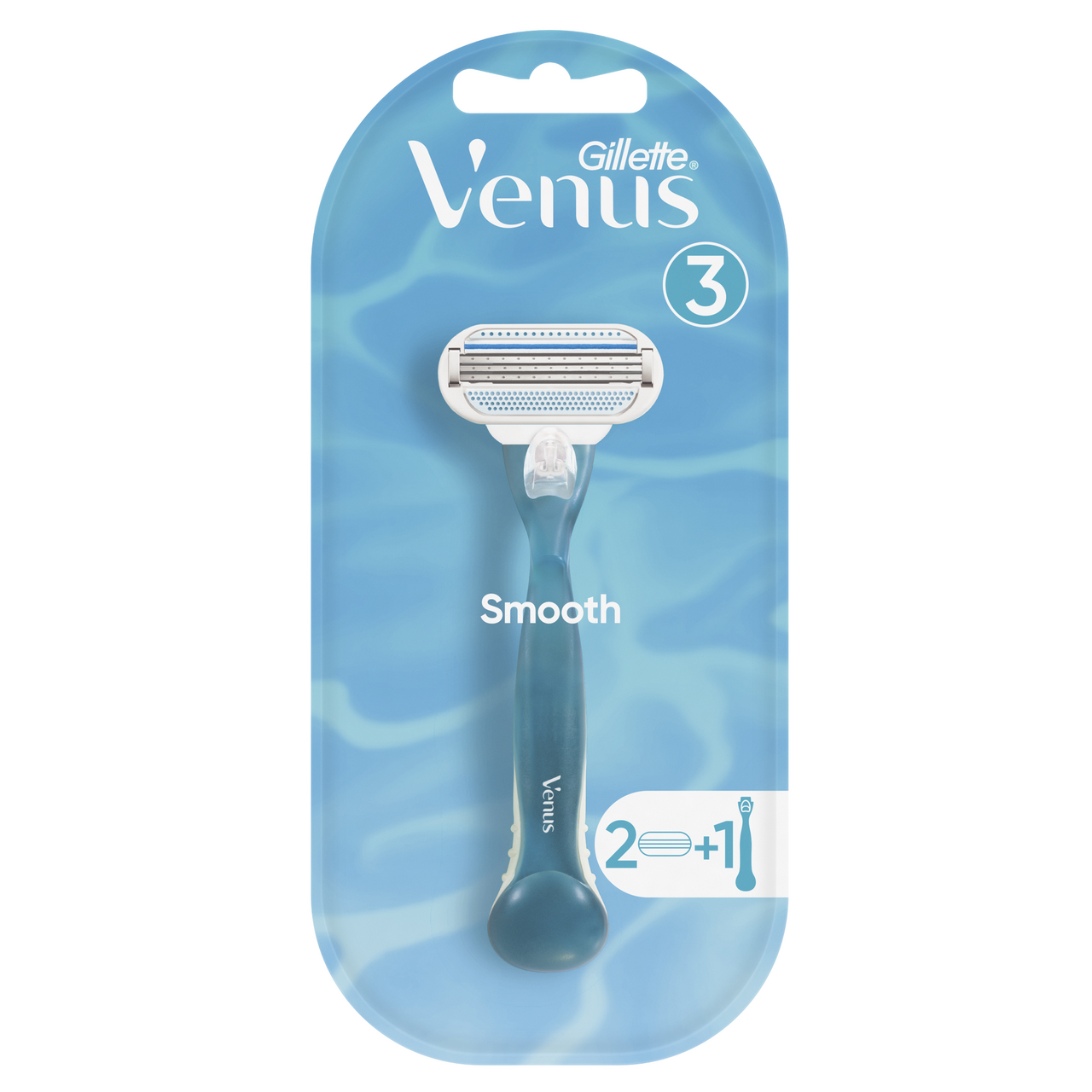 Изображение товара Станок для бритья Gillette Venus Blue женский + 2 сменные кассеты