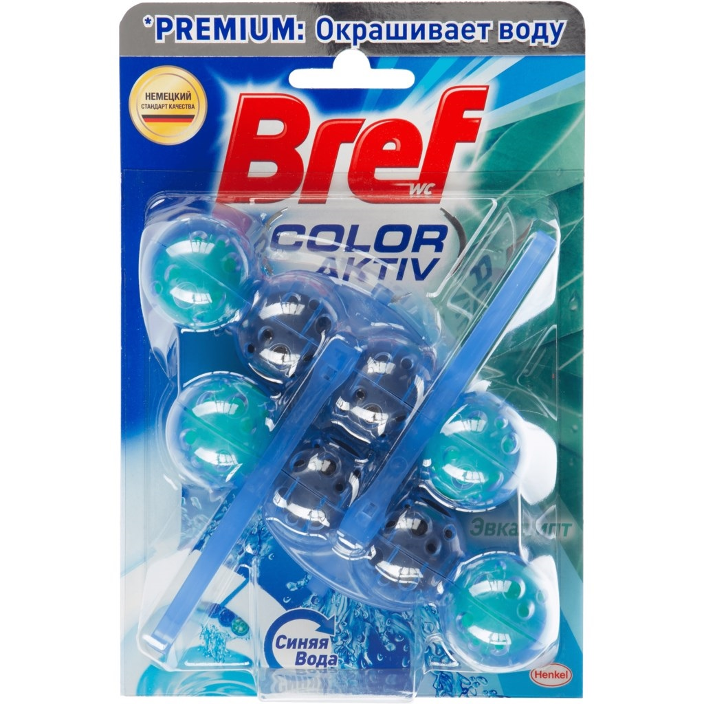Блок для унитаза BREF Color Aktive Premium Эвкалипт, 2х50 г