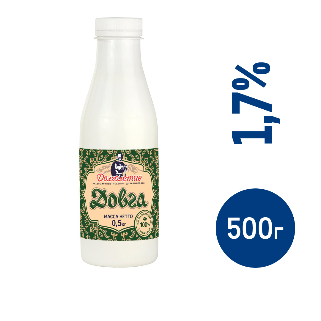 Довга Долголетие с рисом и травами 1.7%, 500г купить с доставкой на дом,  цены в интернет-магазине