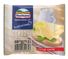 Сыр плавленый Hochland сливочный в ломтиках, 150г