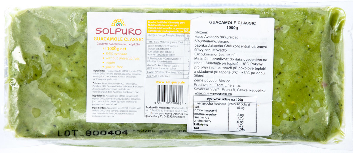 Гуакамоле SOLPURO Classic, 1 кг