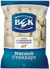 Пельмени Век Мясной стандарт с говядиной и свининой замороженные, 900г
