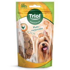 Лакомство Triol для мини-собак медальоны из курицы, 50г