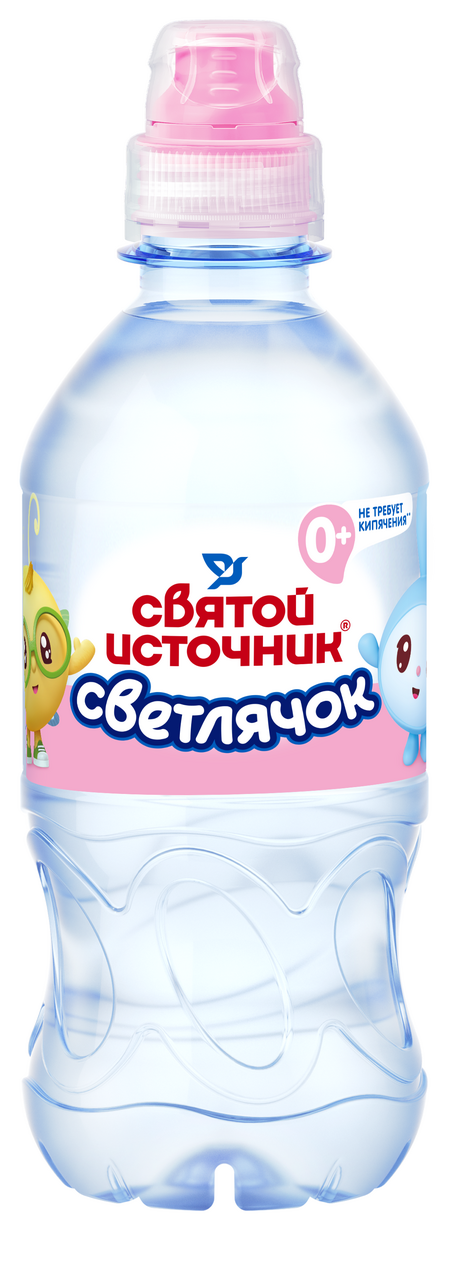 Изображение товара Вода детская Святой Источник Светлячок питьевая негазированная 0+, 330мл