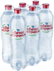 Вода Святой Источник питьевая газированная, 1л x 6 шт