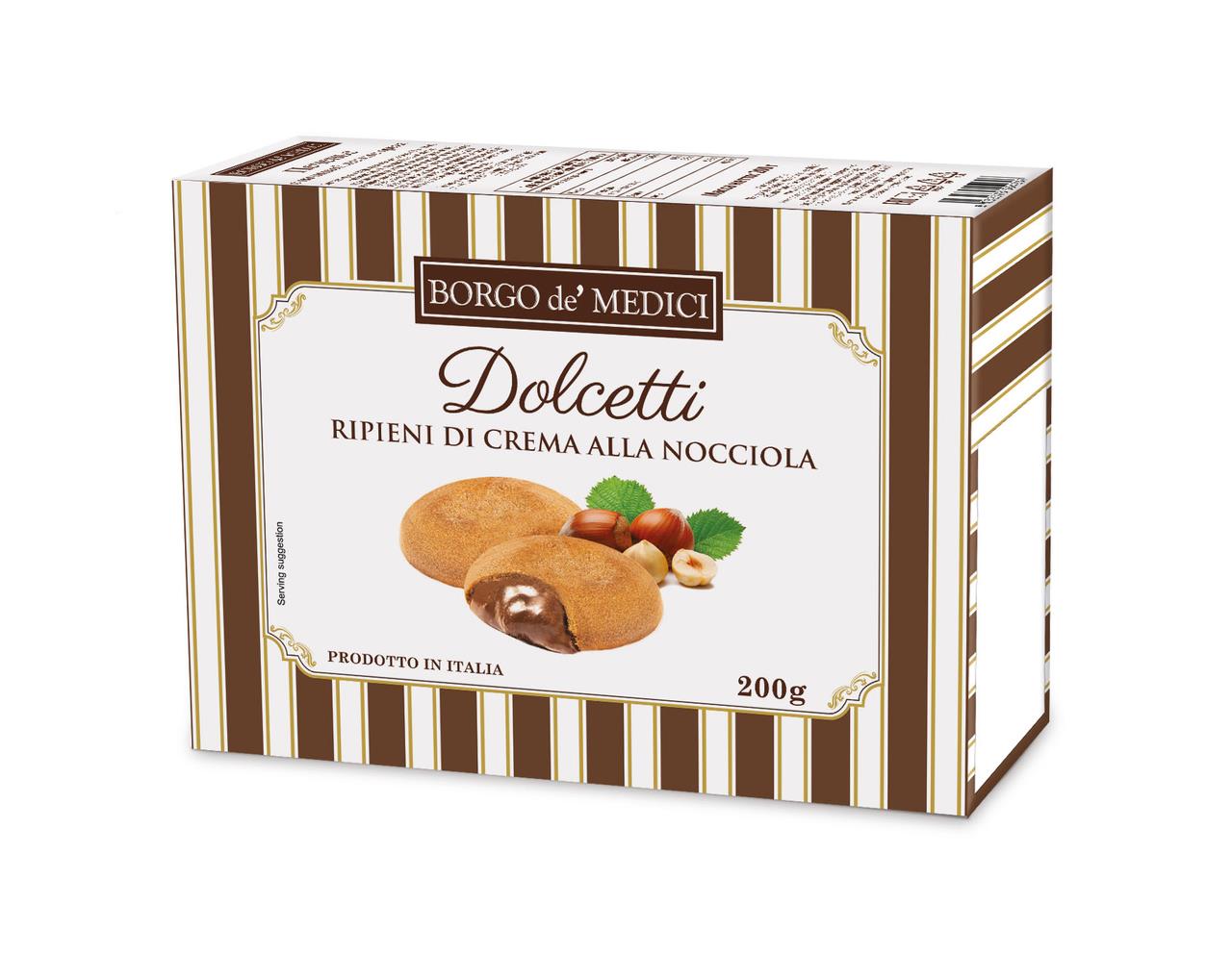 Печенье BORGO DE MEDICI с ореховым кремом, 230 г