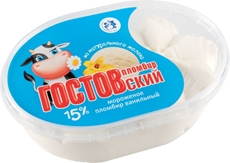 Мороженое ГОСТОВский пломбир ванильный 15%, 450г