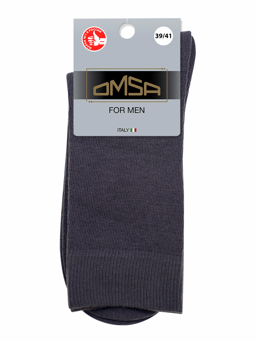Носки мужские Omsa Eco 401 гладь Grigio Scuro размер 39-41