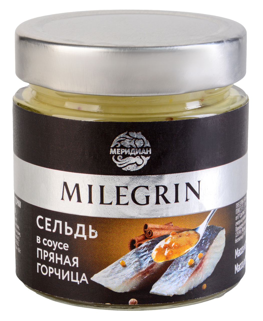 Сельдь Меридиан Milegrin в соусе пряная горчица, 200г