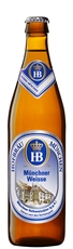 Пиво Hofbrau Schwarze Weisse темное нефильтрованное, 0.5л