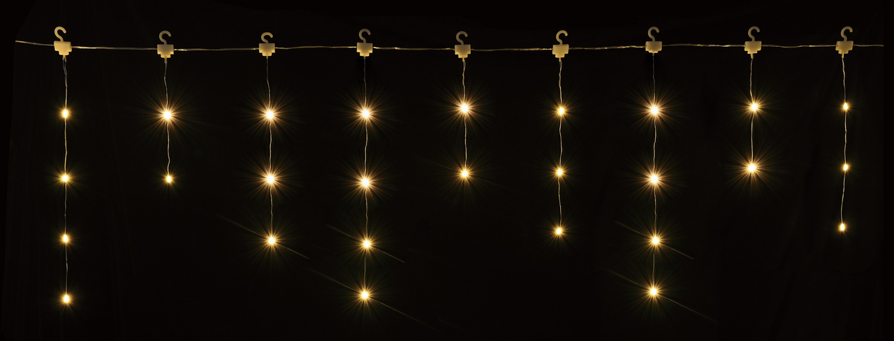 Tarrington House Гирлянда Роса сосульки теплый белый 60Led, 0.4 x 3м