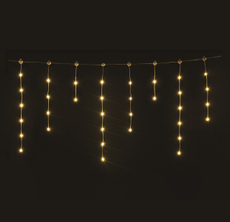 Tarrington House Гирлянда Роса сосульки теплый белый 50Led, 0.6 x 2м