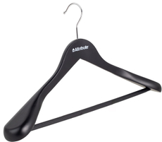 Плечики для верхней одежды Attribute Siluet Black деревянные