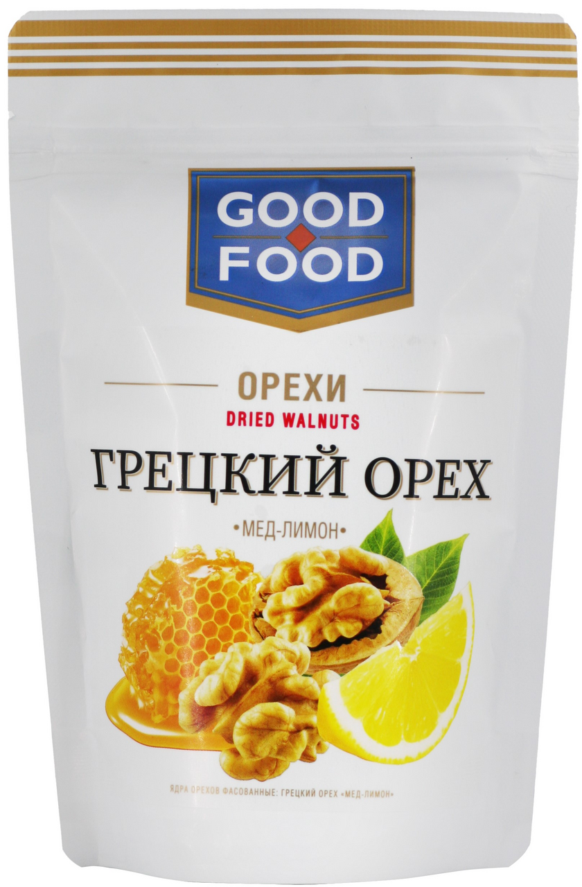 Орех грецкий Good Food мед и лимон, 130г