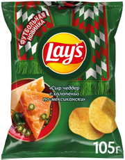 Чипсы Lay's Сыр чеддер с халапеньо по-мексикански, 105г