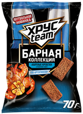 Сухарики Хрусteam жареные креветки в чесночном соусе, 70г