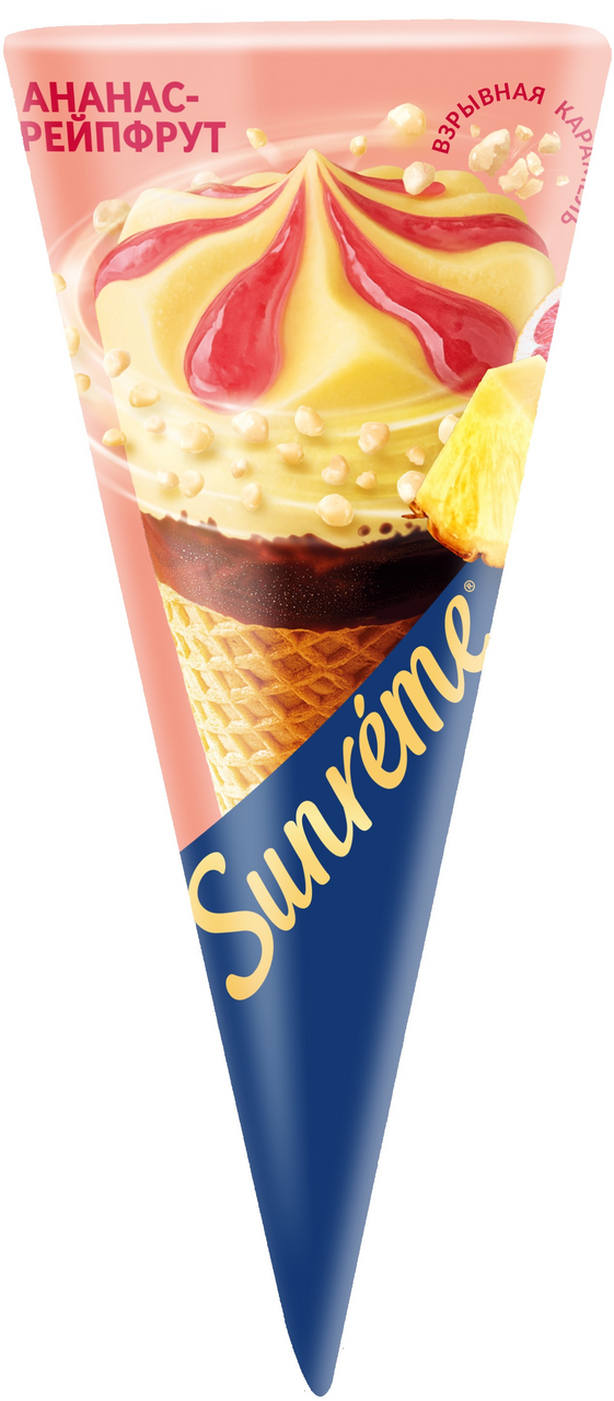 Мороженое Sunreme ананас и грейпфрут, 84г