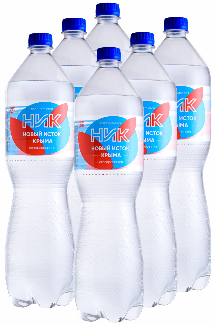 Вода Ник Новый исток Крыма негазированная, 1.5л x 6 шт