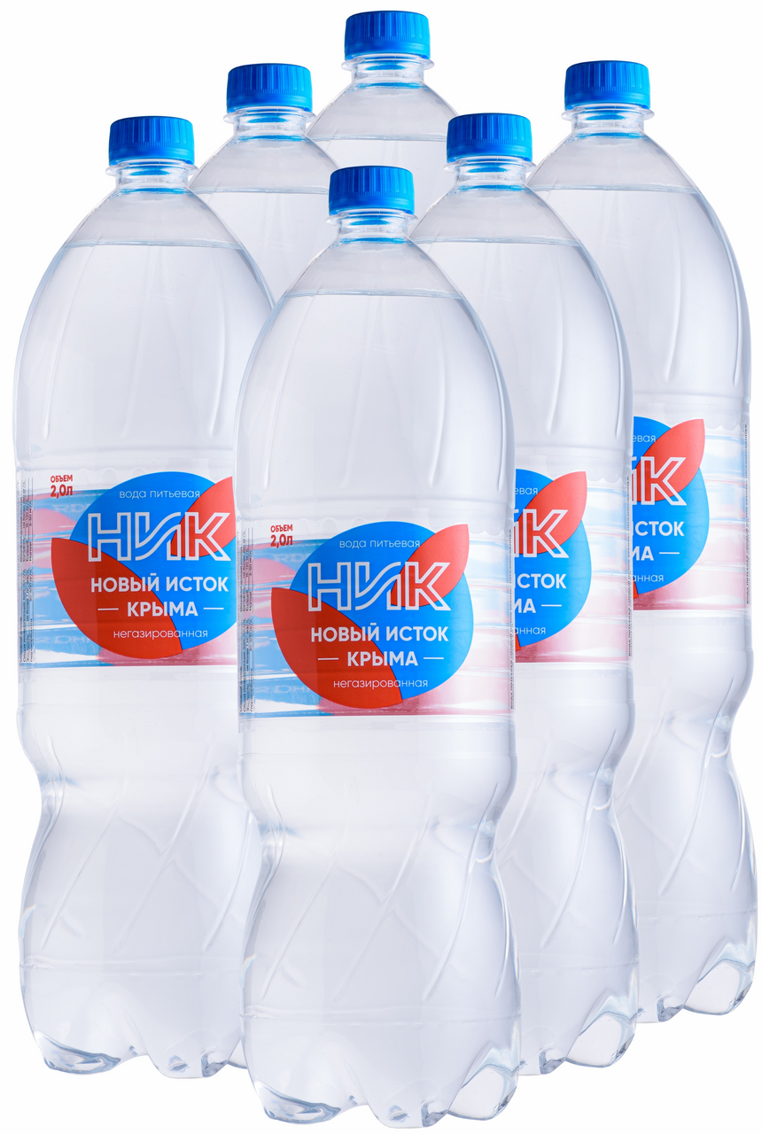 Вода Ник Новый исток Крыма негазированная, 2л x 6 шт
