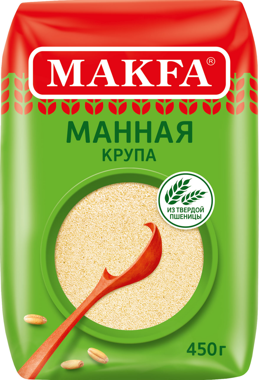 Изображение товара Крупа манная MAKFA 450 г для выпечки и десертов