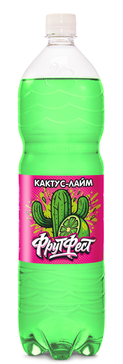 Напиток Карачинский источник Фрутфест кактус и лайм газированный, 1.5л