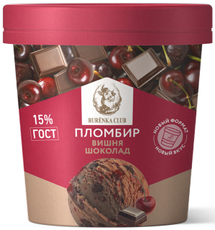 Мороженое Burenka Club вишня и шоколад, 230г