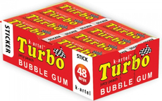 Жевательная резинка Turbo персик, 14г x 48 шт