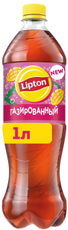 Холодный чай Lipton манго и личи черный газированный, 1л