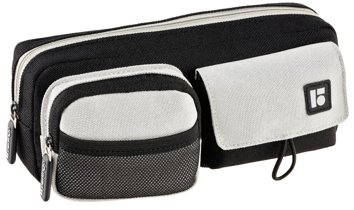 Пенал Berlingo Gray Pocket Duo мягкий 1 отделение, 210 x 80 x 40мм