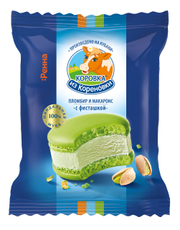 Мороженое пломбир Коровка из Кореновки Макаронс фисташковое, 70г