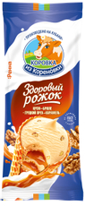 Мороженое пломбир Коровка из Кореновки крем-брюле в вафельном рожке, 100г