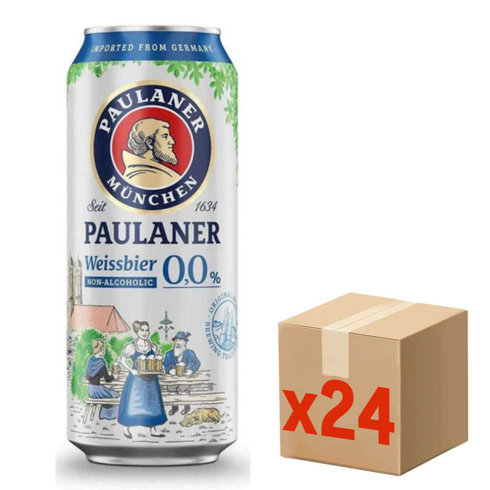 Пиво Paulaner Weissbier светлое безалкогольное, 0.5л x 24 шт