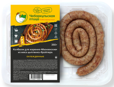 350Г КОЛБАСКИ ИЗ МЯСА ЦБ ЧЕБАРКУЛЬСКАЯ ПТИЦА МЮНХЕНСКИЕ ОХЛ
