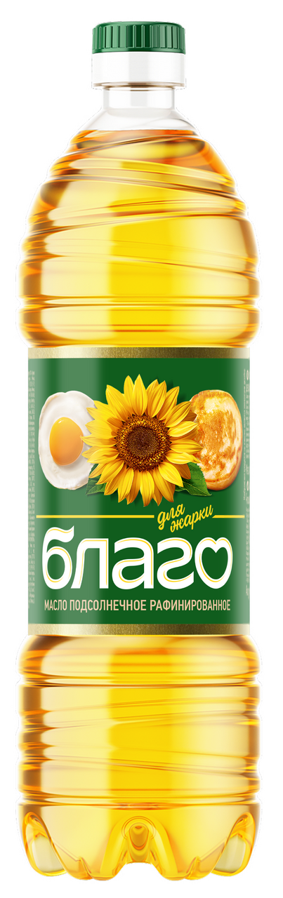 Масло подсолнечное Благо для жарки рафинированное, 1л