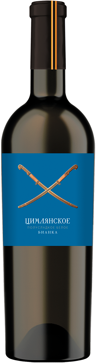Вино Цимлянское Бианка белое полусладкое, 0.75л