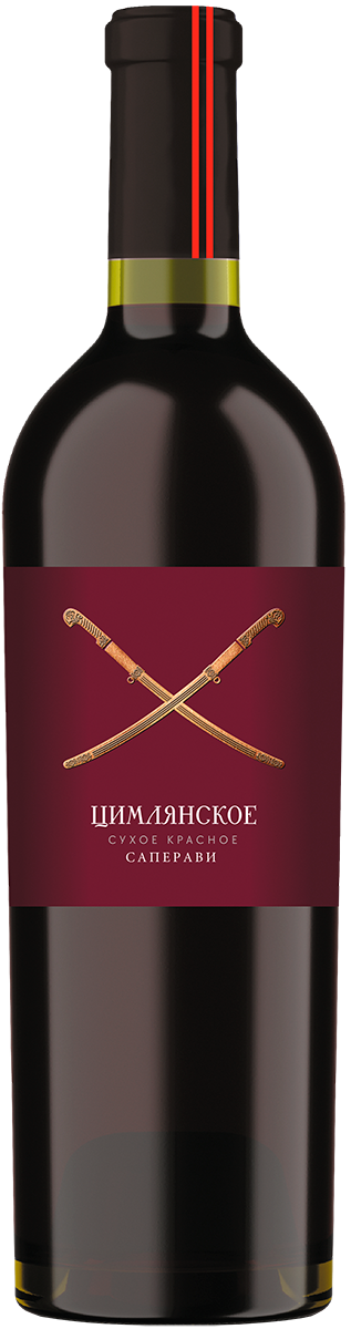 Вино Цимлянское Саперави красное сухое, 0.75л