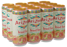 Холодный чай Arizona черный персик, 500мл x 12 шт