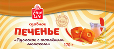 Fine Life Печенье сдобное лужское топленое молоко, 170г